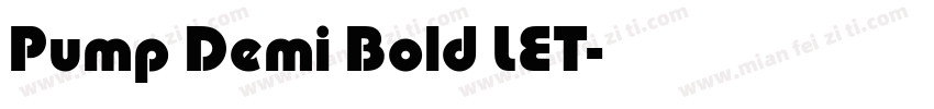 Pump Demi Bold LET字体转换